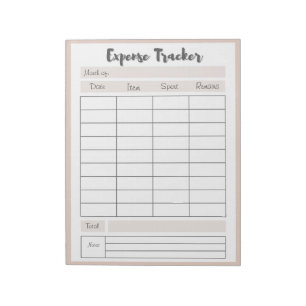 Personalised Expense Trackers Notepad