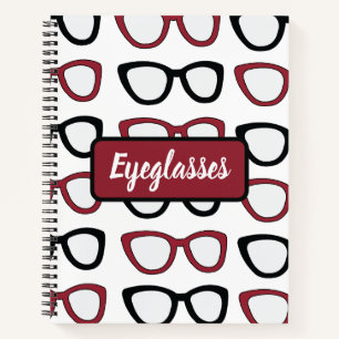 Personalised Eyeglasses Spectacles Optician Notebook