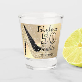 Personalised Fabulous 50th Birthday Shot Glass
