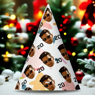 Personalised Face 20th 30th 40th 50th Birthday Party Hat