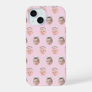 Personalised Face 2 Photos, Custom Face, Dad Mum iPhone 15 Case