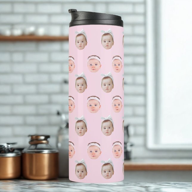 Personalised Face 2 Photos, Custom Face, Dad Mum  Thermal Tumbler (Creator Uploaded)