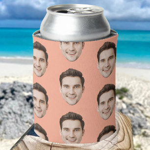 Personalised Face Birthday Favours Bachelor Party Can Cooler