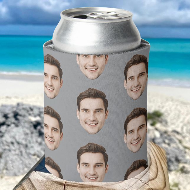 Personalised Face Birthday Favours Bachelor Party Can Cooler (Creator Uploaded)