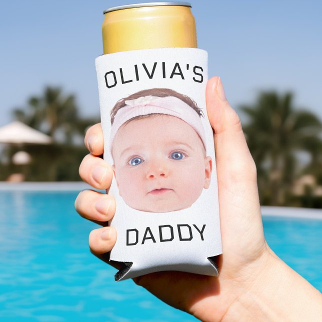 Personalised Face , Custom Baby Photo, Dad Gift Seltzer Can Cooler (Creator Uploaded)