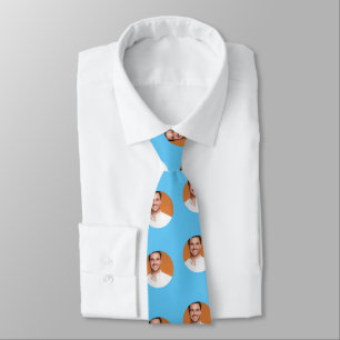 Personalised Face Photo Blue Tie