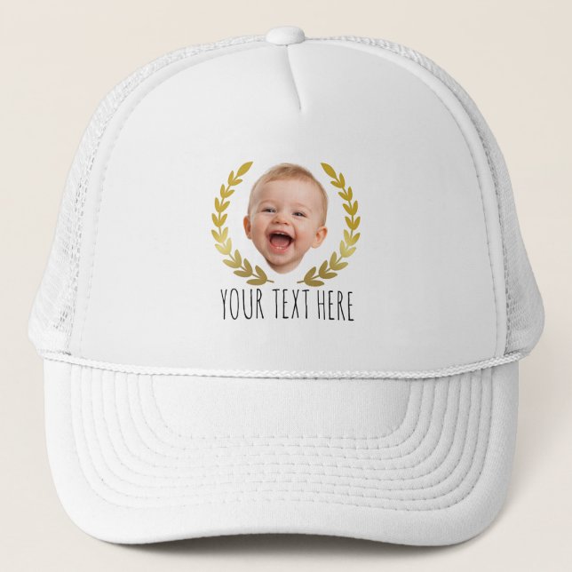 Personalised Face Photo Funny  Trucker Hat (Front)