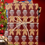 Personalised Face Photo Gingerbread Men Christmas Wrapping Paper Sheet<br><div class="desc">Personalised Face Photo Gingerbread Men , Replace the face of this Gingerbread with your favourite photo (make sure to crop as much to the face as possible and use an app to remove the background) and personalise this funny Christmas Holiday Wrapping Paper with your kid, husband, or boyfriend on it!...</div>