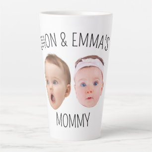 Personalised Face Photo Kids, Mother's Day Gift Latte Mug
