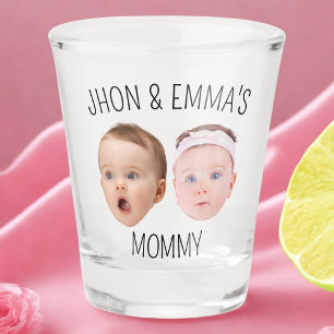 Personalised Face Photo Kids, Mother's Day Gift Shot Glass