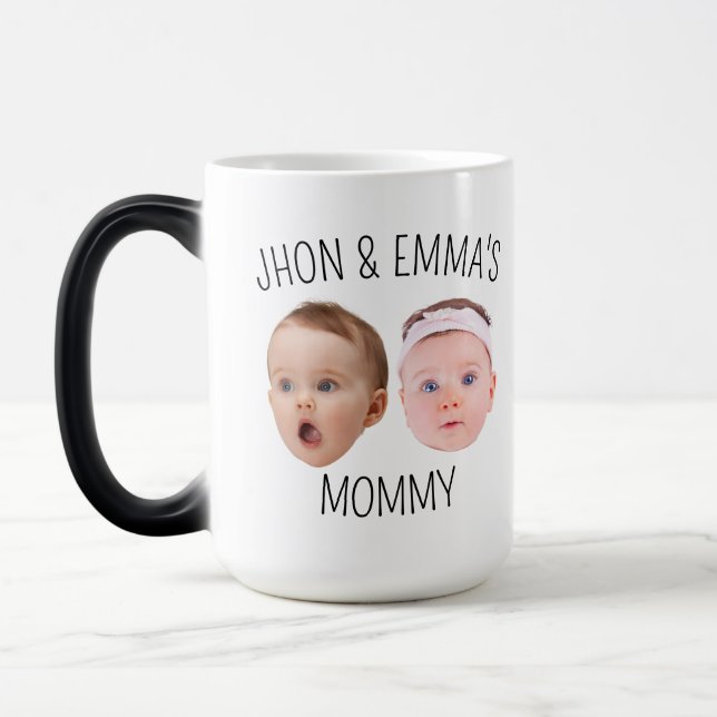 Personalised Face Photo Mug, Mother's Day Gift Magic Mug (Left)