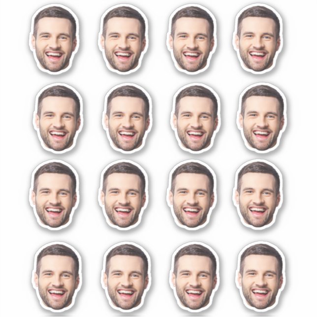 Personalised Face Stickers Custom Photo Face (Front)