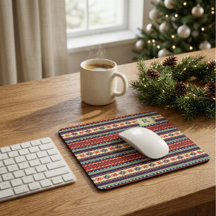 Personalised Fair Isle Christmas Mouse Pad Gift