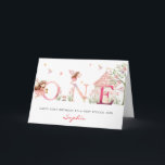Personalised Fairy 1st Birthday Card for Girl<br><div class="desc">Celebrate a little girl’s very first birthday with this magical personalised fairy birthday card. Featuring whimsical fairies, delicate florals, and a charming “ONE” design, this card creates a dreamy and enchanting feel perfect for a special first birthday celebration. The design can be customised with the child’s name, making it a...</div>