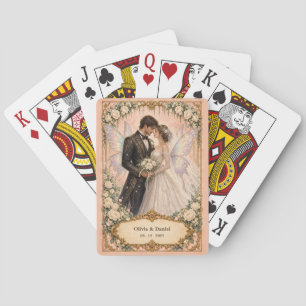 Personalised Fairy Bride and Groom Wedding Favour Playing Cards