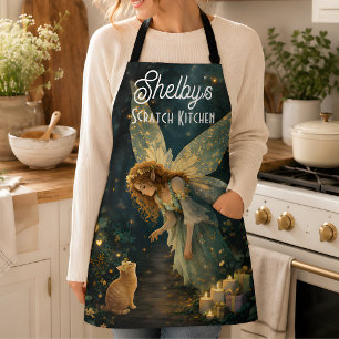 Personalised Fairy Cat Kitchen Apron