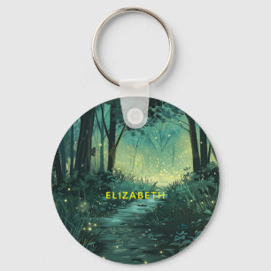Personalised Fairy Light Forest Key Ring