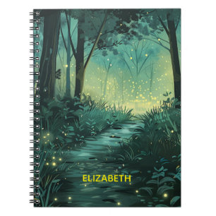 Personalised Fairy Light Forest Notebook