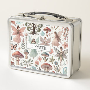 Personalised Fairy Metal Lunch Box