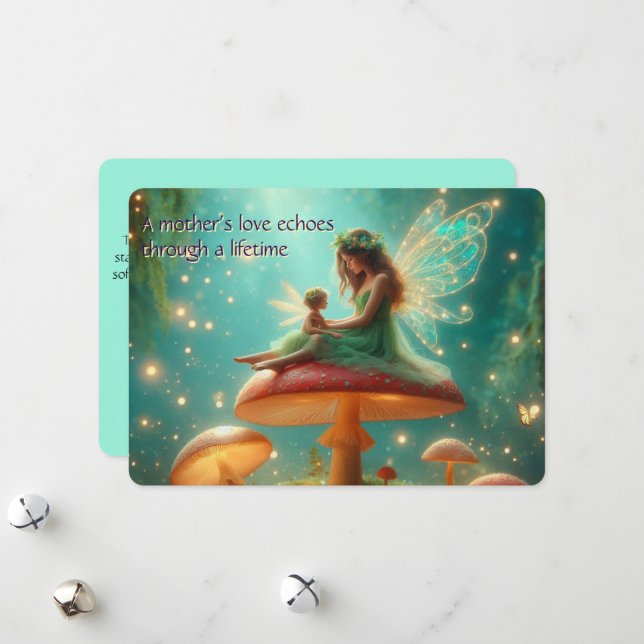 Personalised Fairy Mother’s Day Card  (Front/Back In Situ)