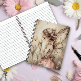 Personalised Fairy with Whimsical Butterfly Wings Notebook