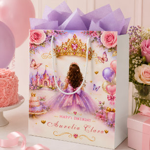 Personalised Fairytale Princess Birthday Medium Gift Bag