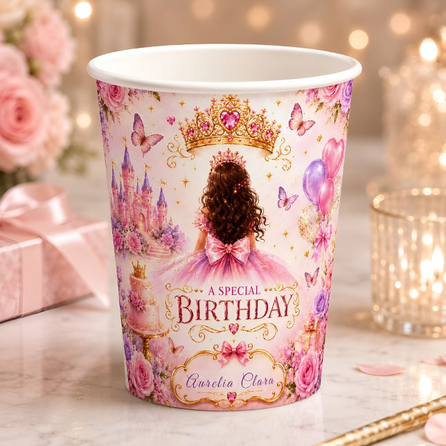 Personalised Fairytale Princess Paper Cups (Creator Uploaded)