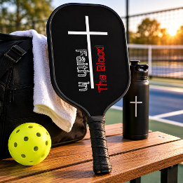 Personalised Faith In The Blood Christian Cross Pickleball Paddle