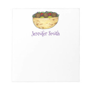 Personalised Falafel Pita Sandwich Foodie Notepad