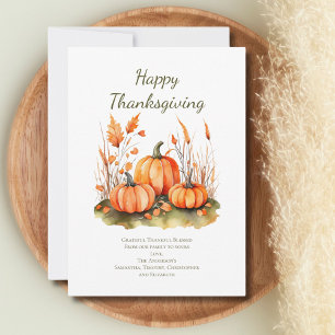 Personalised Fall Autumn Thanksgiving Day Card