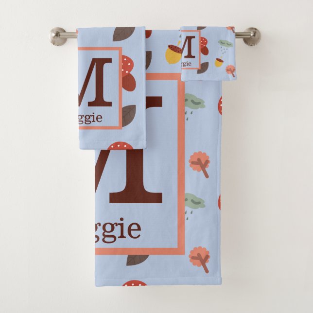 Personalised Fall Bath Towel Set (Insitu)