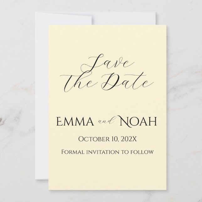 Personalised Fall Blossom Save the Date Card (Front)
