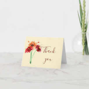 Personalised Fall Blossom Thank You Card