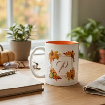 Personalised Fall Leaves Monogram