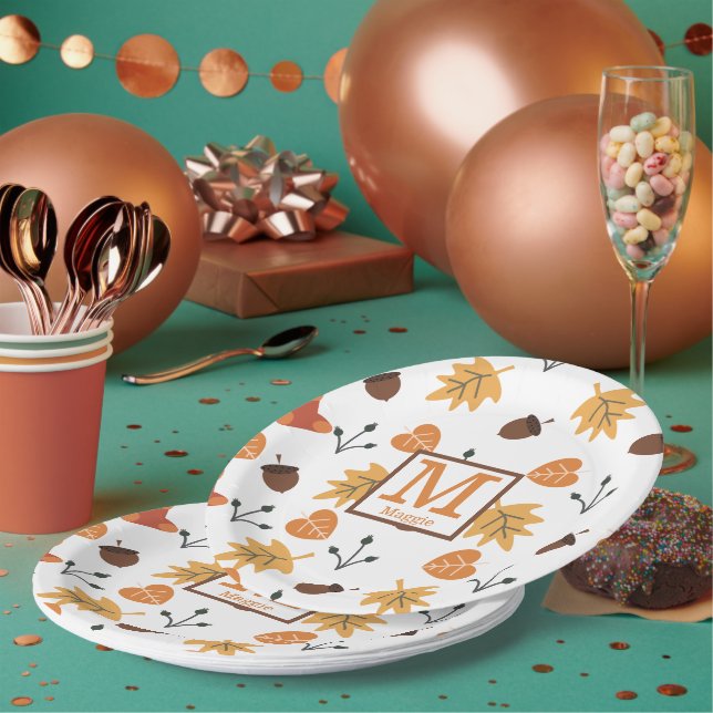 Personalised Fall Paper Plates (Multi)