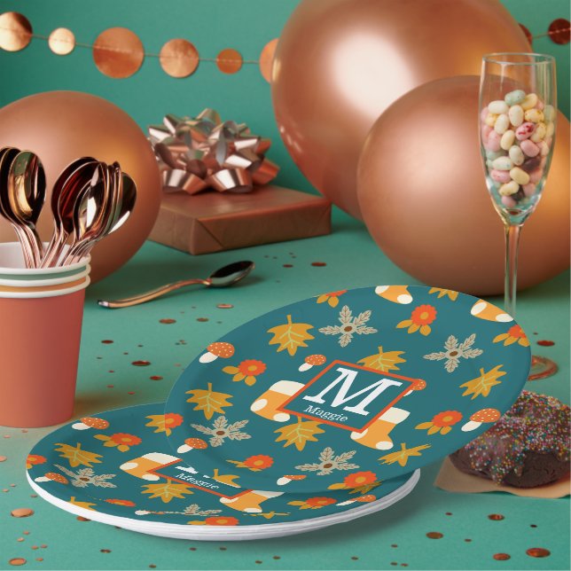 Personalised Fall Paper Plates (Multi)