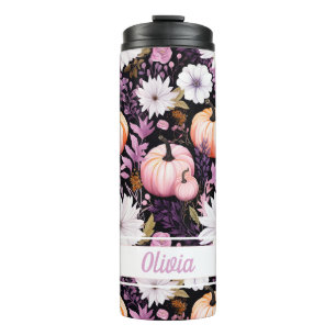 Personalised Fall Pattern Thermal Tumbler