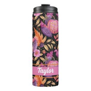 Personalised Fall Pattern Thermal Tumbler