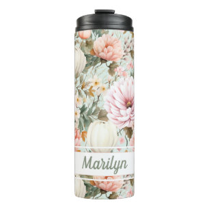 Personalised Fall Pattern Thermal Tumbler