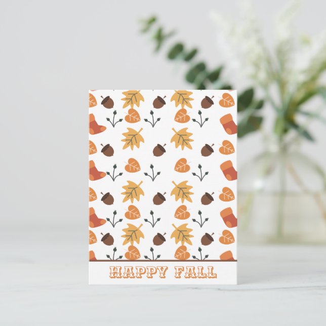 Personalised Fall Postcard (Standing Front)