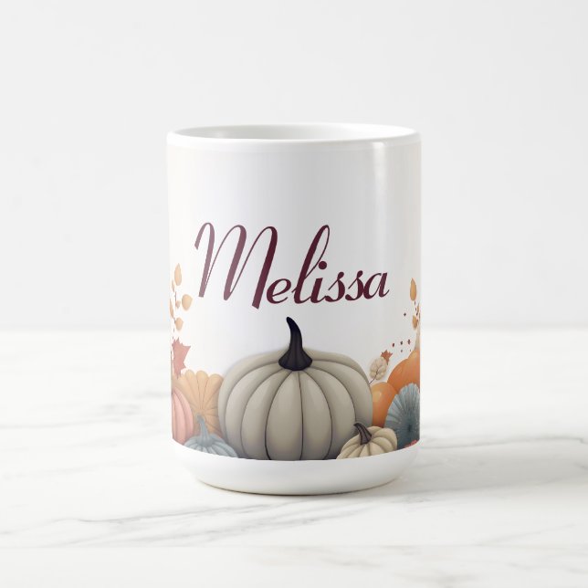 Personalised Fall Pumkins & Gords Coffee Mug (Center)