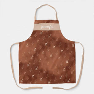 Personalised Fall Smock of Brown Wheat Bread Baker Apron