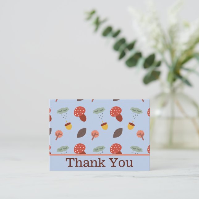 Personalised Fall Thank You Card (Standing Front)