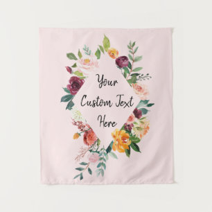 Personalised Fall Wedding Ceremony Photo Booth Tapestry