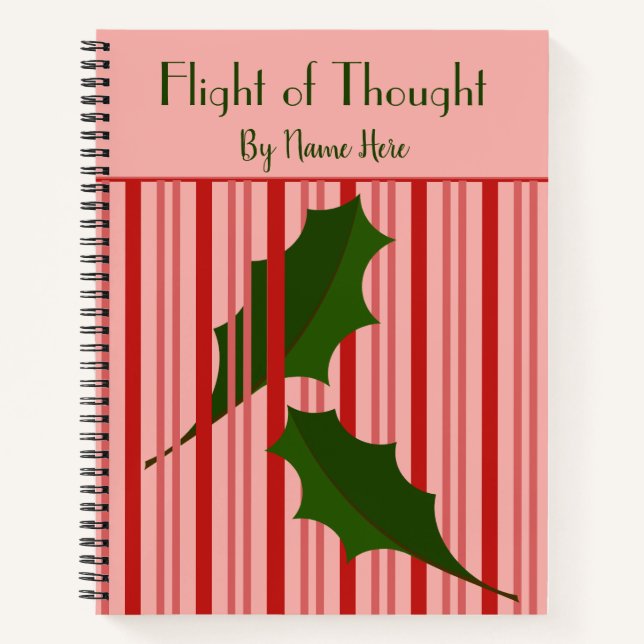 Personalised Falling Leaves, Red Fence Journal (Front)