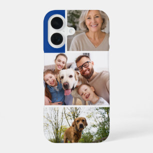 Personalised Family 3 Photos Collage Keepsake Art iPhone 16 Case