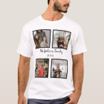 Personalised family 4 photo collage template T-Shi T-Shirt<br><div class="desc">Personalised family photo collage template. For your perfect occasion as an individual or family. It can also be gifted to best friends with any event</div>