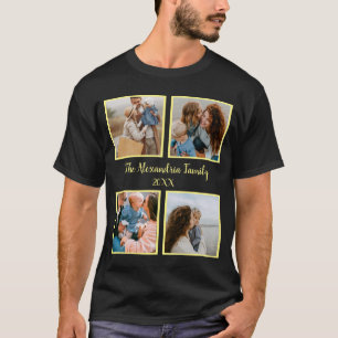 Personalised family 4 photo collage template T-Shirt
