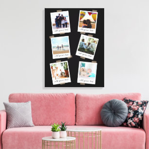 Personalised Family 6 Photo Custom Collage Canvas Print