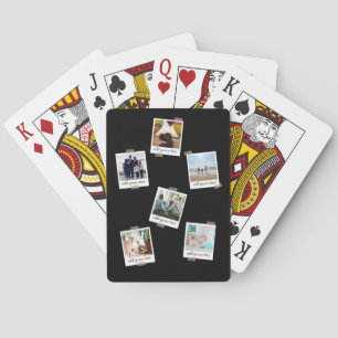 Personalised Family 6 Photo Custom Collage Playing Cards